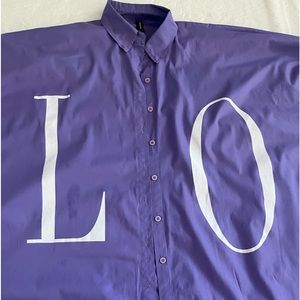Over sized purple LOVE shirt